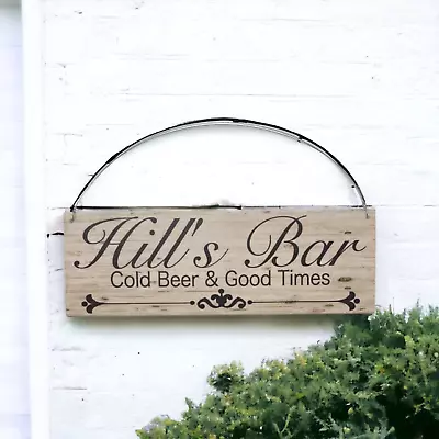 Bar Custom Personalised Cold Beer Good Times Sign • $14.50