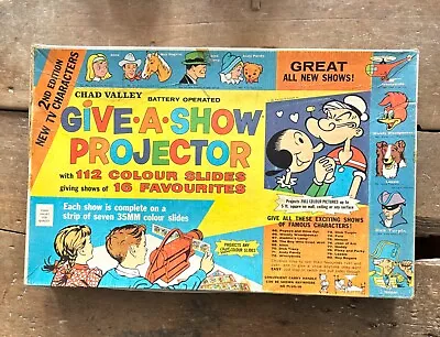 Chad Valley Children’s Toy Give A Show Projector 112 Colour Slides 1963 • £35