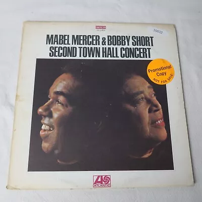 Mabel Mercer And Bobby Short Second Town Hall Concert PROMO LP Vinyl Record Alb • $4.62