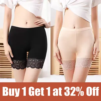 Women Elastic Soft Safety Pants Anti Chafing Under Shorts Pants Ladies Underwear • £3.24