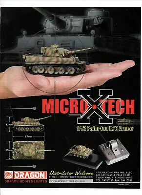 Micro X Tech R/C Armor Army Tanks Action Figures - Vintage 2002 Toys Print Ad • $13.64