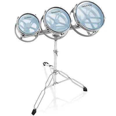 Roto Tom Drum Set With 6  8  10  Toms - Double Braced Stand & Tunable Heads • $131.49