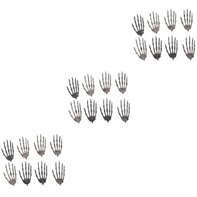 £13.17 • Buy 24 Pcs  Skeleton Hands Props Halloween Skeleton Hands Plastic Scary Props