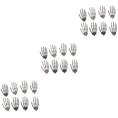 £13.17 • Buy 24 Pcs  Skeleton Hands Props Halloween Skeleton Hands Plastic Scary Props
