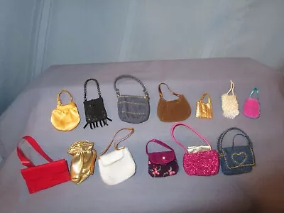 Vintage Barbie Doll Purses Handbags Mixed Lot Of 13 Jeans Fancy Evening 1-1 1/2  • $14.99