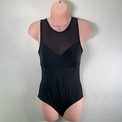 Anne Weyburn Tummy-Toning Mesh Detail Swimsuit Size UK 12 Black RRP £68 • £14.99