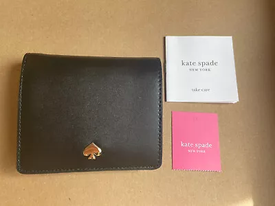 Kate Spade Black Leather Purse Wallet Bifold Nadine  • £25