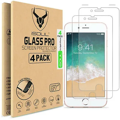 4X Tempered Glass Screen Protector For IPhone 14 13 12 11 Pro X XR XS 8 Max Mini • £3.95