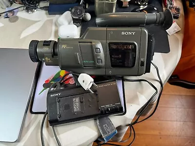 Vintage Sony CCD-AU230 Video Camera And Charger Can’t Test Due To Unusual Plug • $10