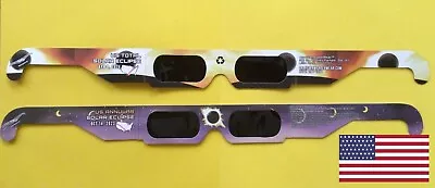 Commemorative 2 Pack  2023/2024 ISO Certified Solar Eclipse Glasses USA Stock • $3.74