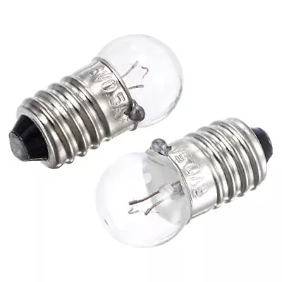 E10 Screw Base Miniature Bulbs Dc 6v Warm Yellow Light Mini Lamps With Storage B • $13.15