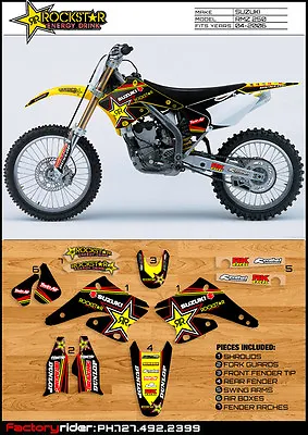 2004-2006  SUZUKI RMZ 250 Rockstar Motocross Graphics Dirt Bike Graphics Kit  • $136.76