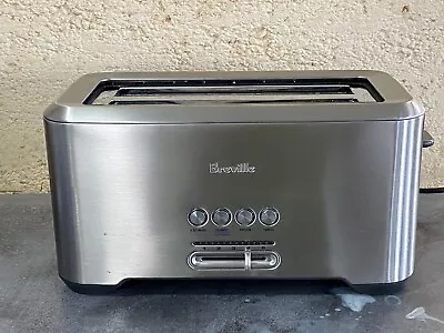 Breville Toaster BTA730 Long Slot 4 Piece Lift And Look - Brushed Stainless • $129