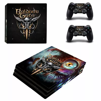 $14.95 • Buy Playstation 4 PS4 Pro Console Skin Decal Sticker Baldur's Gate +2 Controllers