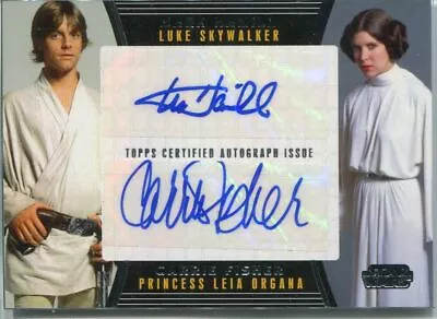 Star Wars Galactic Files 2 Dual Autograph Card Carrie Fisher / Mark Hamill • $25258.99