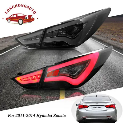 4PCS LED Tail Lights For 2011-2014 Hyundai Sonata Brake Smoke Lens Light Bar L+R • $199.99