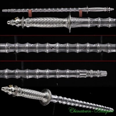$4929.30 • Buy Combat Ready HandCarved Pagoda Whip Mace Damascus Steel Phurba Vajra Dorje #3404