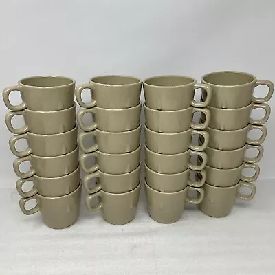 (24) Prolon Ware Stacking Coffee Cup 7.5 Oz. Mug Tan/Beige Melmac 9904 • $29.95