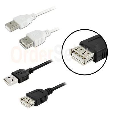 USB 2.0 High Speed Extension Cable Male A To Female A Charger Powered Data Sync • $2.89