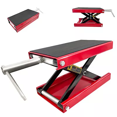 Wide Deck Motorcycle Scissor Jack Lift Stand Widow Cruiser Touring Bike 1100 Lbs • $59.99