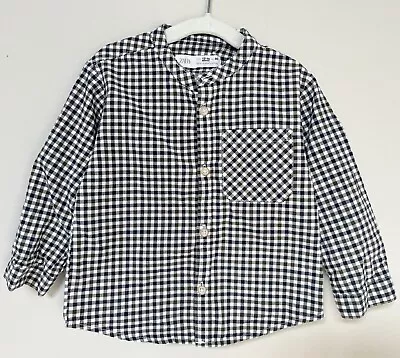 EUC! Zara Boys Long Sleeve Button Front Long Sleeve Shirt 12-18 Months • $12.95