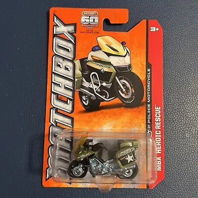 2012 Matchbox  BMW R1200 RT-P Military  POLICE MOTORCYCLE  Heroic Rescue • $5