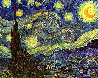 Starry Night By Vincent Van Gogh Oil Painting Decor Art Printed On Canvas L2406 • $20.99