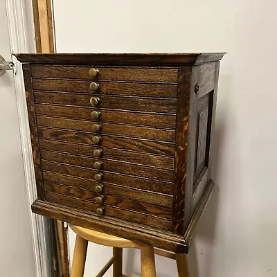 Antique Oak Dental Cabinet 12 Drawers Medical Specimen • $750