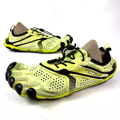 Vibram FiveFinger Mens Barefoot Shoes 17M7001 Yellow Black EU 41 US Size 8.5-9 • $48.87