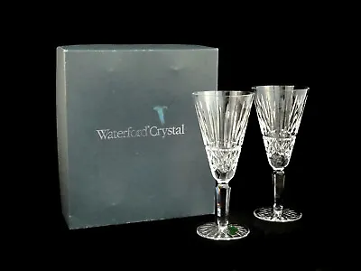 $119.97 • Buy 2 Vintage Waterford Crystal Maeve Champagne Flutes Glasses Presentation Box Mint