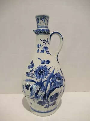 Delft Jug W Cork Focke Meltzer A’Den Haag Numbered Signed EUC Vintage • $48