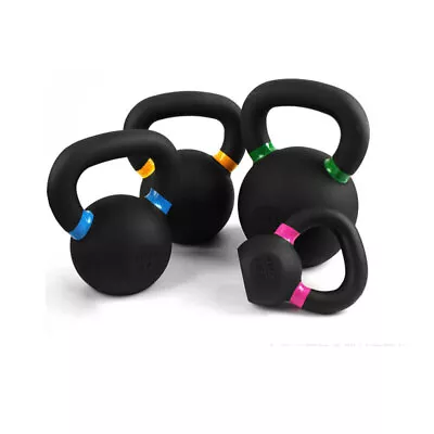 Cast Iron Kettlebell Powder Coating Cross Weight Lifting Dumbbell Gym 4kg-12kg • $49