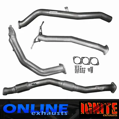 Full 3  Inch Exhaust For Nissan D22 Navara 3l Td 2003-15 Cat/pipe Silver • $607.50