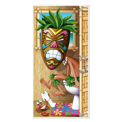 £7.75 • Buy Luau Hawaiian Tropical Party Tiki Man Toilet  Door Banner Wall Scene Decoration 