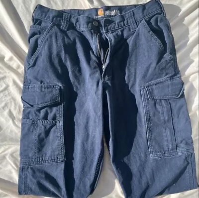 Vintage Carhartt Khakis Pants 32x34 Navy Blue Cargo Pants • $12.20