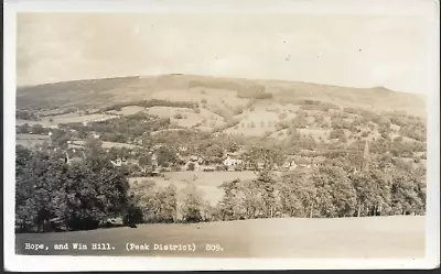 Hope Derbyshire - Win Hill - RP Postcard By AW Bourne C.1920s • £4.75