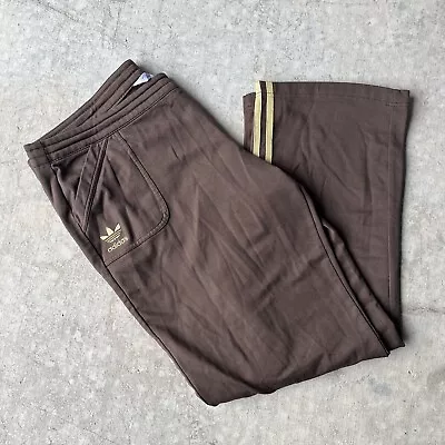 Vintage Y2K Adidas Trefoil Firebird Brown Gold Track Pants Men’s XL • $44.95