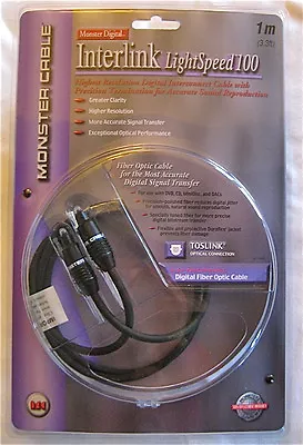 Monster Cable LightSpeed Digital Fiber Optic Audio 1m/3.3' 300DFO Interconnect • $22.85