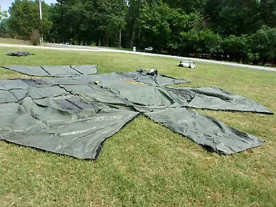 Military Surplus Tent  Liner Base X  203 Liner With Cords And Air Vent -us Army • $495