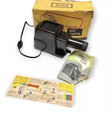 Vintage Kodak Kodaslide Merit Projector In Original Box Collectible Projector • $19.99