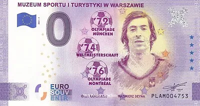 £5.66 • Buy 0 Euro Note POLIA - MUZEUM SPORTU #07 KAZIMIERZ DEYNA Football World Cup, PLAM-2021-7