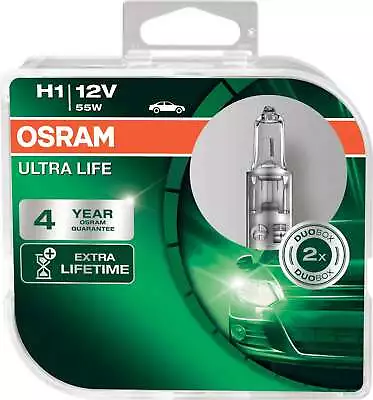 Lamp Bulb 2x Original Osram ULTRA LIFE / Socket H1 12V 55W • $16.03