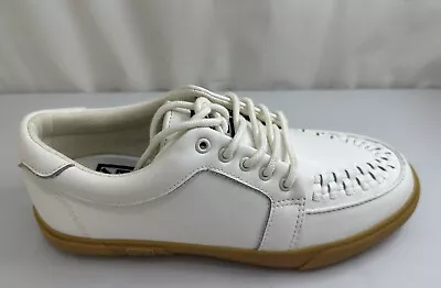 T.U.K. A9185 New Men T.U.K. Shoes White Leather Vlk Gum Sole Sneaker US M 4 UK 3 • $45