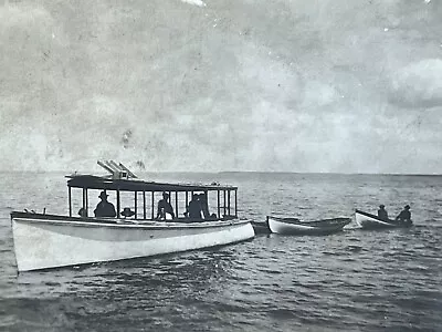 C1910 Boats Boating On Mille Lacs Lake MN Antique Real Photo Postcard RPPC • $16.50