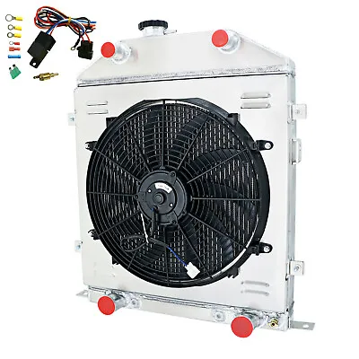 4 Row Radiator Shroud Fan For 42-48 Ford Super Deluxe Mercury 3.7L FLATHEAD * • $259