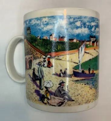 VINTAGE CHALEUR MASTER IMPRESSIONISTS Claude Monet Regatta At Sainte-Adresse Mug • $31.99