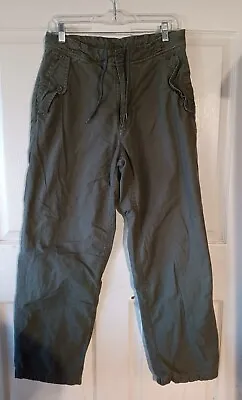 Vintage Gap Pants SM Small  Green Y2K Military Parachute Utility Adjustable Bin9 • $39.10