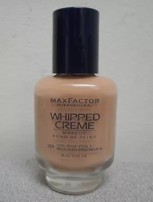 MAX FACTOR WHIPPED CREME MAKEUP FOUNDATION 309 COOL BEIGE 1.2fl Oz *very Rare* • $59.49