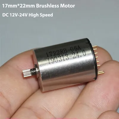 DC 12V-24V High Speed Mini 17mm Brushless Motor Inner Rotor Hall Replace Maxon • $7.99