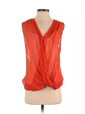 Maggie Ward Women Red Sleeveless Silk Top S • $15.74
